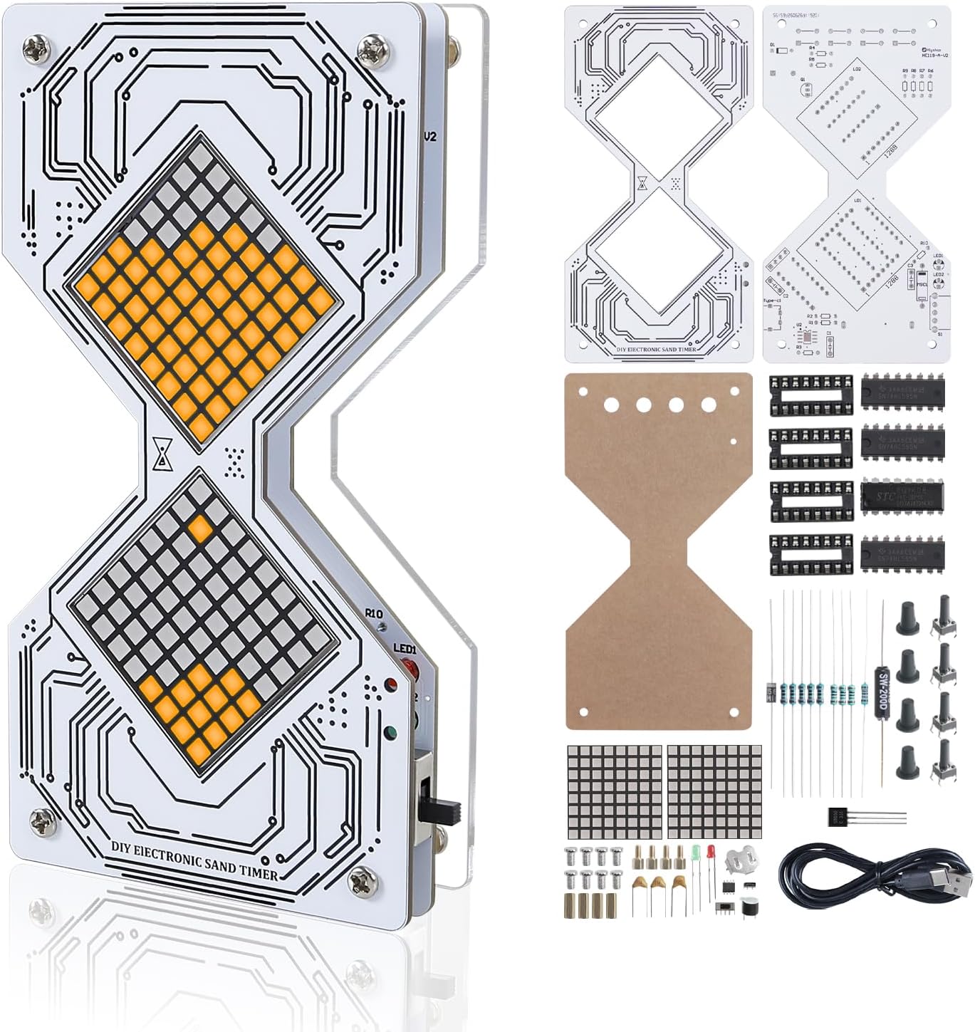 Diy Electronics Kits For Adults - Kit Penyolderan Jam Pasir Elektronik DIY