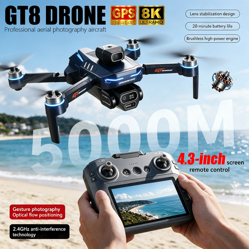 Diy Rc Electronics - Drone RC GT8 HD BARU 4K