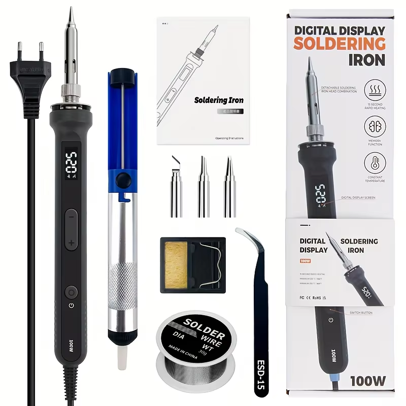 Soldering Iron Kit - Kit Solder Digital 100W, Alat Las