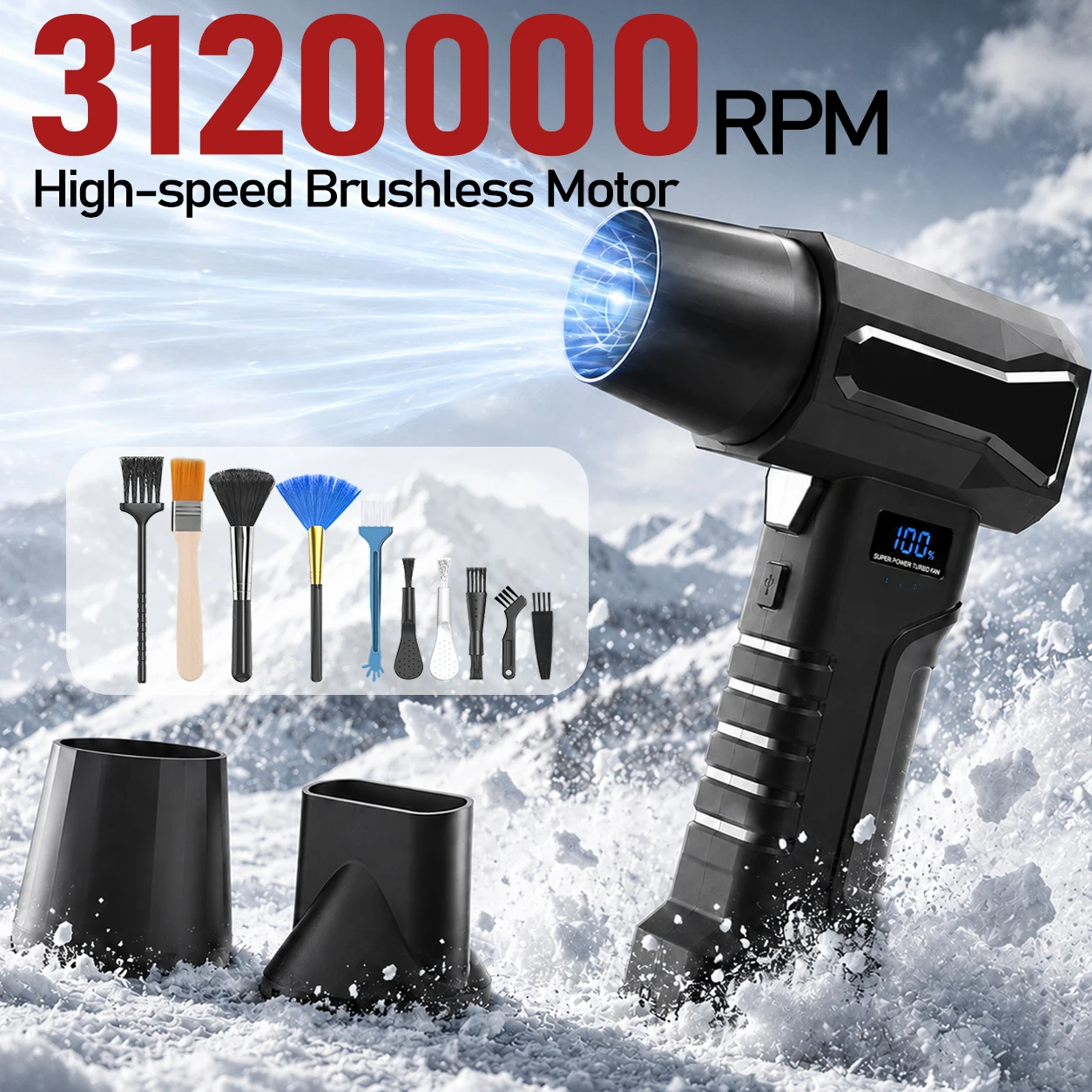 Diy Electronics Cleaner - Peniup Udara Jet 3120000RPM, Tekanan Angin