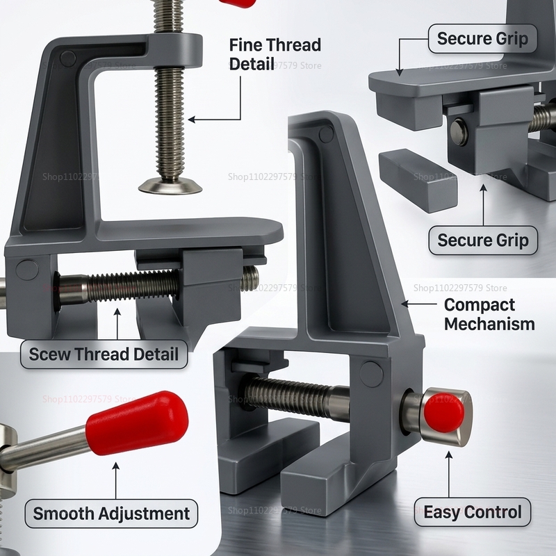 Penjepit Meja Mini Aluminium u - Diy Electronics Workbench ulasan dan harga
