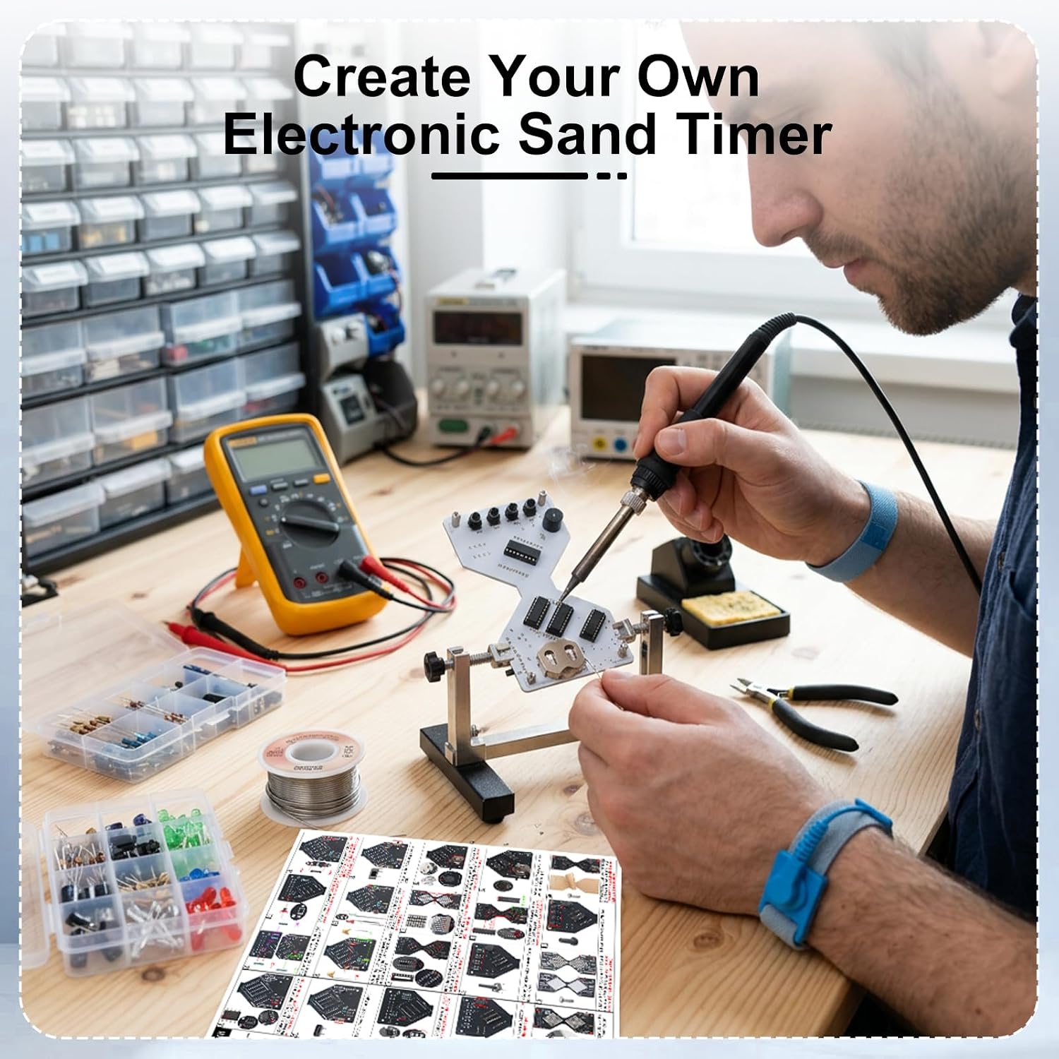 Kit Penyolderan Jam Pasir Elek - Diy Electronics Kits For Adults ulasan dan harga