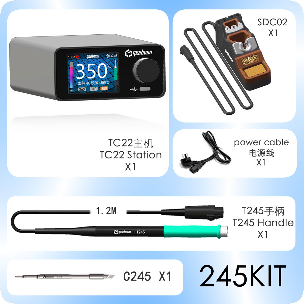 GEEBOON TC22 240W Kit Stasiun  - Soldering Iron Kit ulasan dan harga