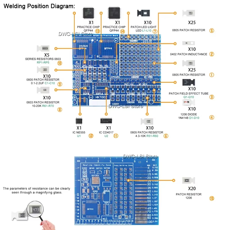 02 Komponen Tambalan Kit Papan - Diy Electronics Workbench ulasan dan harga