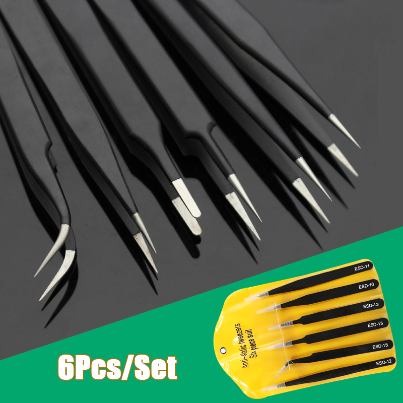 6 Buah Set Pinset Panjang Pres - Diy Electronics Soldering Kit ulasan dan harga